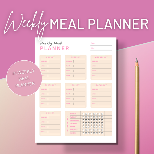 Weekly Meal Planner with Water Tracker