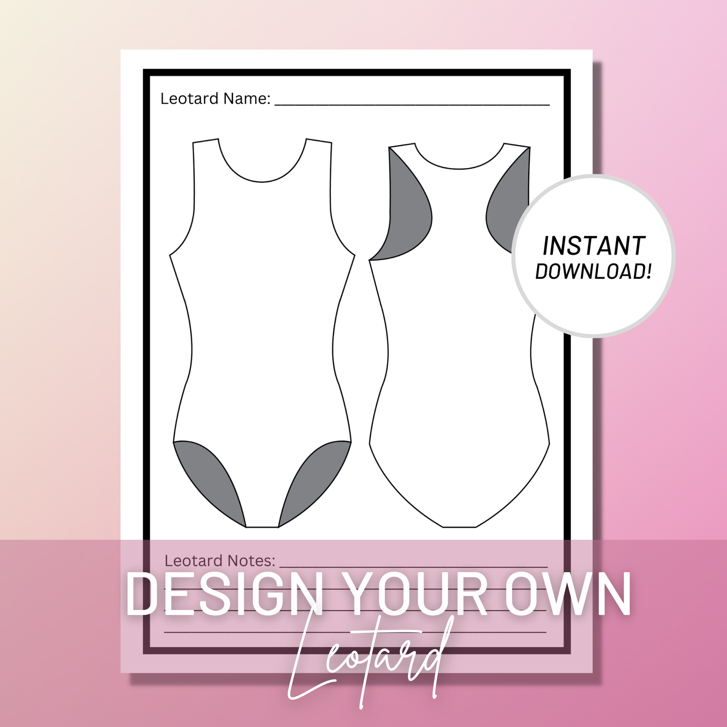 Racerback Leotard Coloring Page