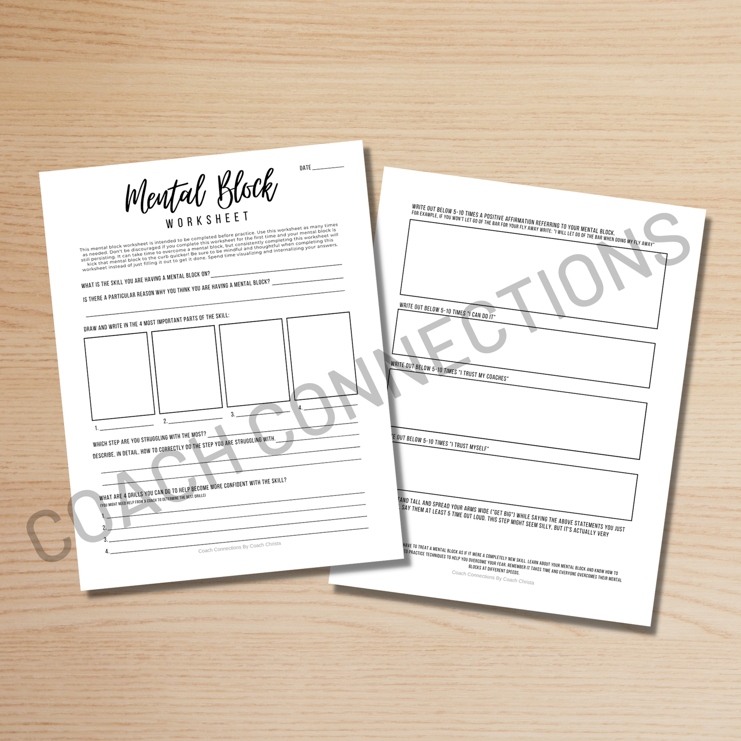 Mental Block Worksheet