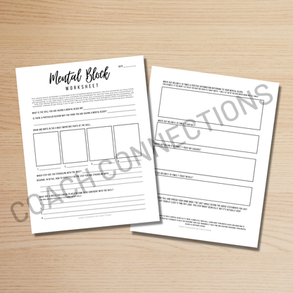 Mental Block Worksheet