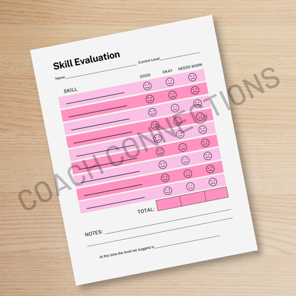 Simple Skill Evaluation Sheet