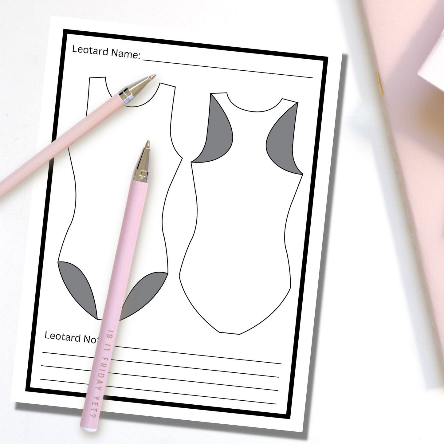 Racerback Leotard Coloring Page