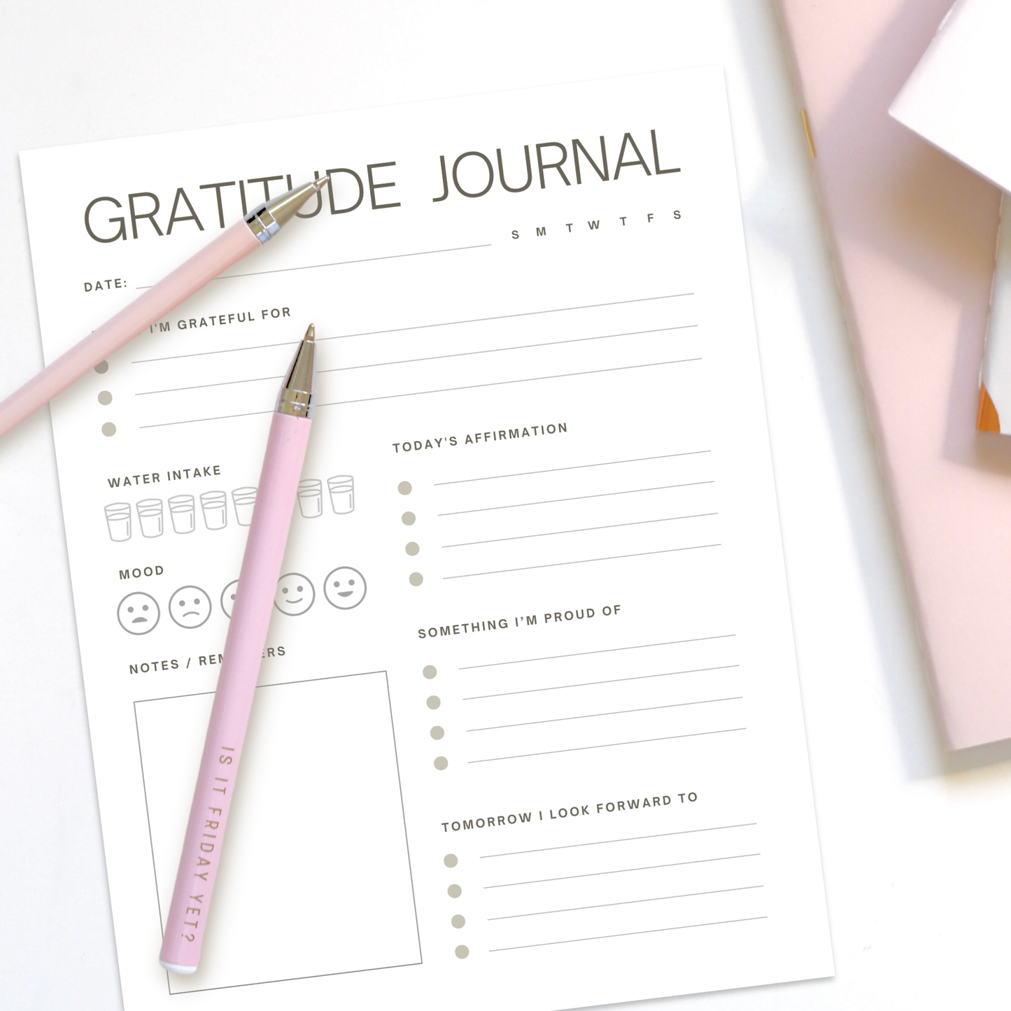 Gratitude Journal Worksheet