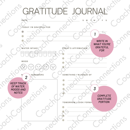 Gratitude Journal Worksheet