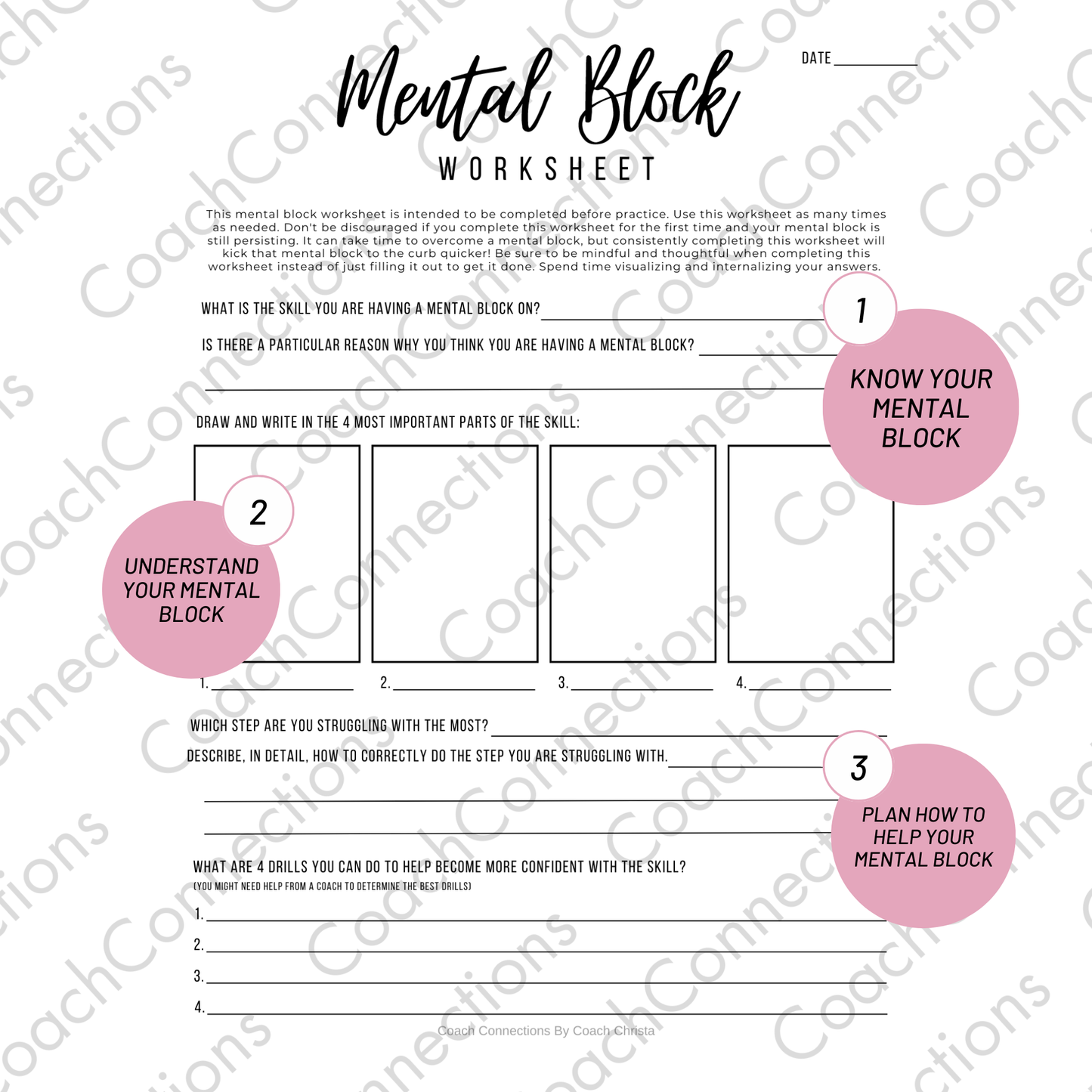 Mental Block Worksheet