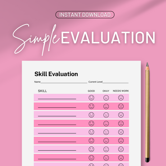 Simple Skill Evaluation Sheet